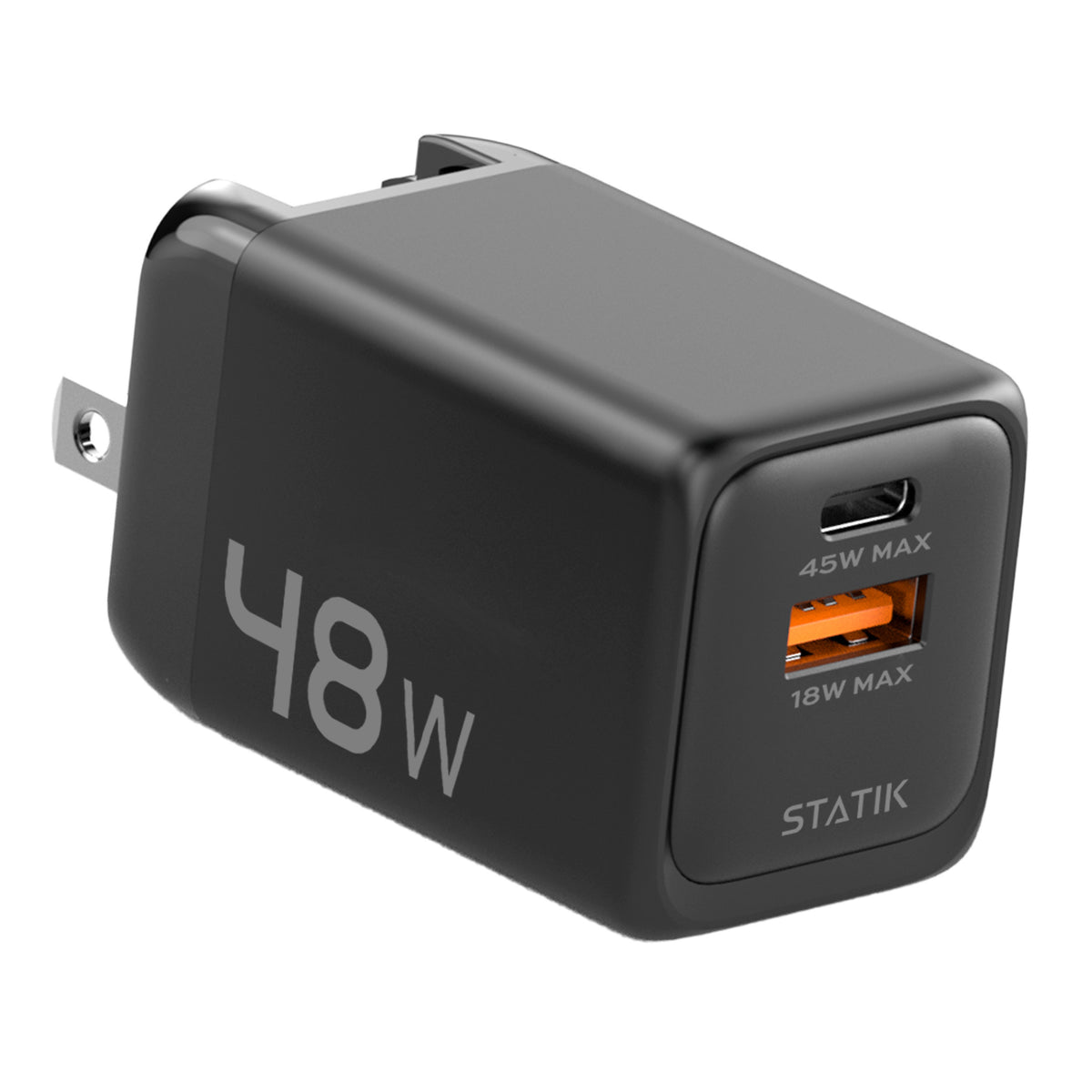 48W GaN BlitzCharge™ | Dual Power Adapter | 2 Ports Wall Charger | Universal & Compact