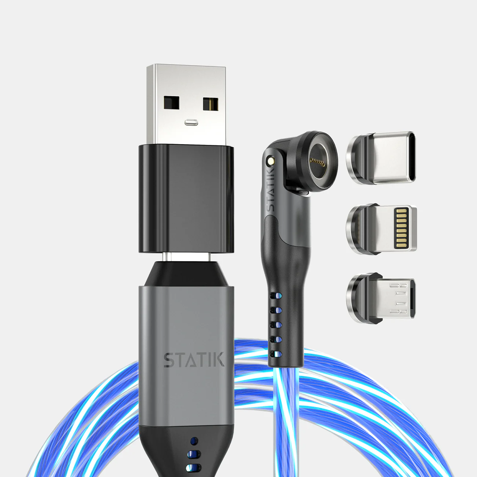 GloBright® 360 Pro | LED Magnetic Charging & Data Cable