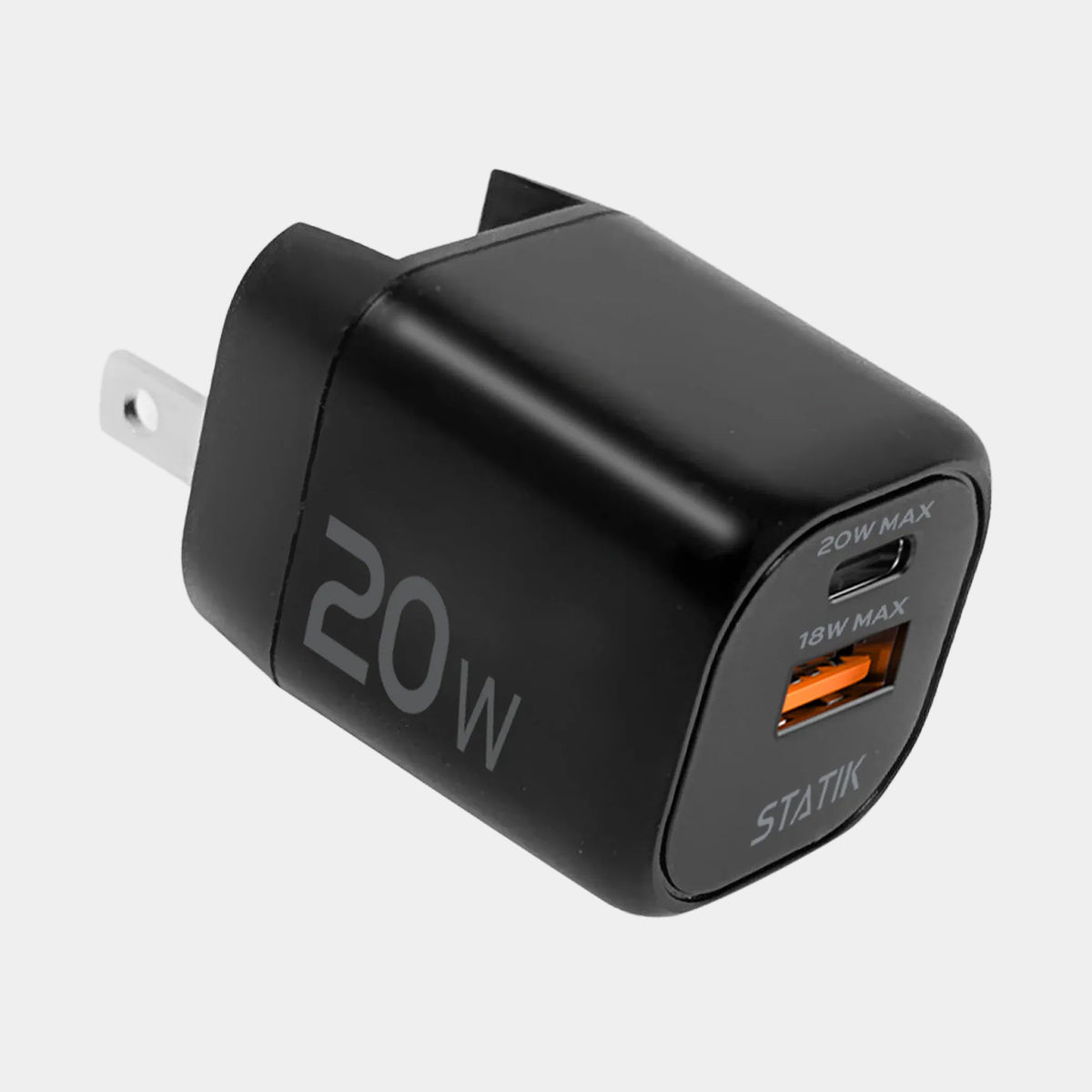 20W GaN Power Adapter | 2 Port Wall Charger | Universal & Compact