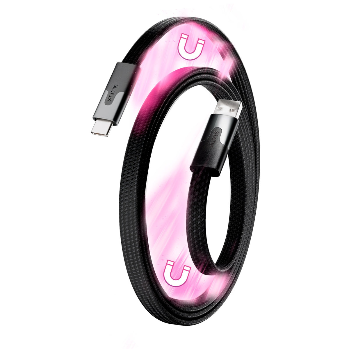 MagStack® Slim | Tangle-Free Magnetic Nylon | Charge & Data Cable