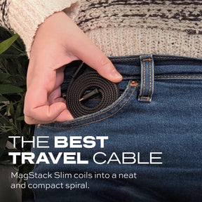 MagStack® Slim | Tangle-Free Magnetic Nylon | Charge & Data Cable