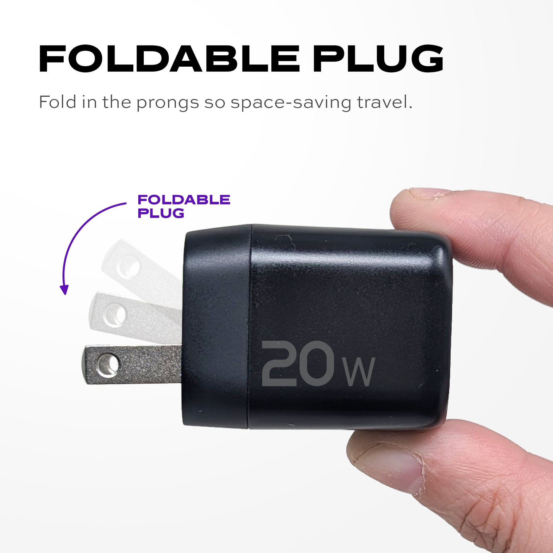 20W GaN Power Adapter | 2 Ports Wall Charger | Universal & Compact