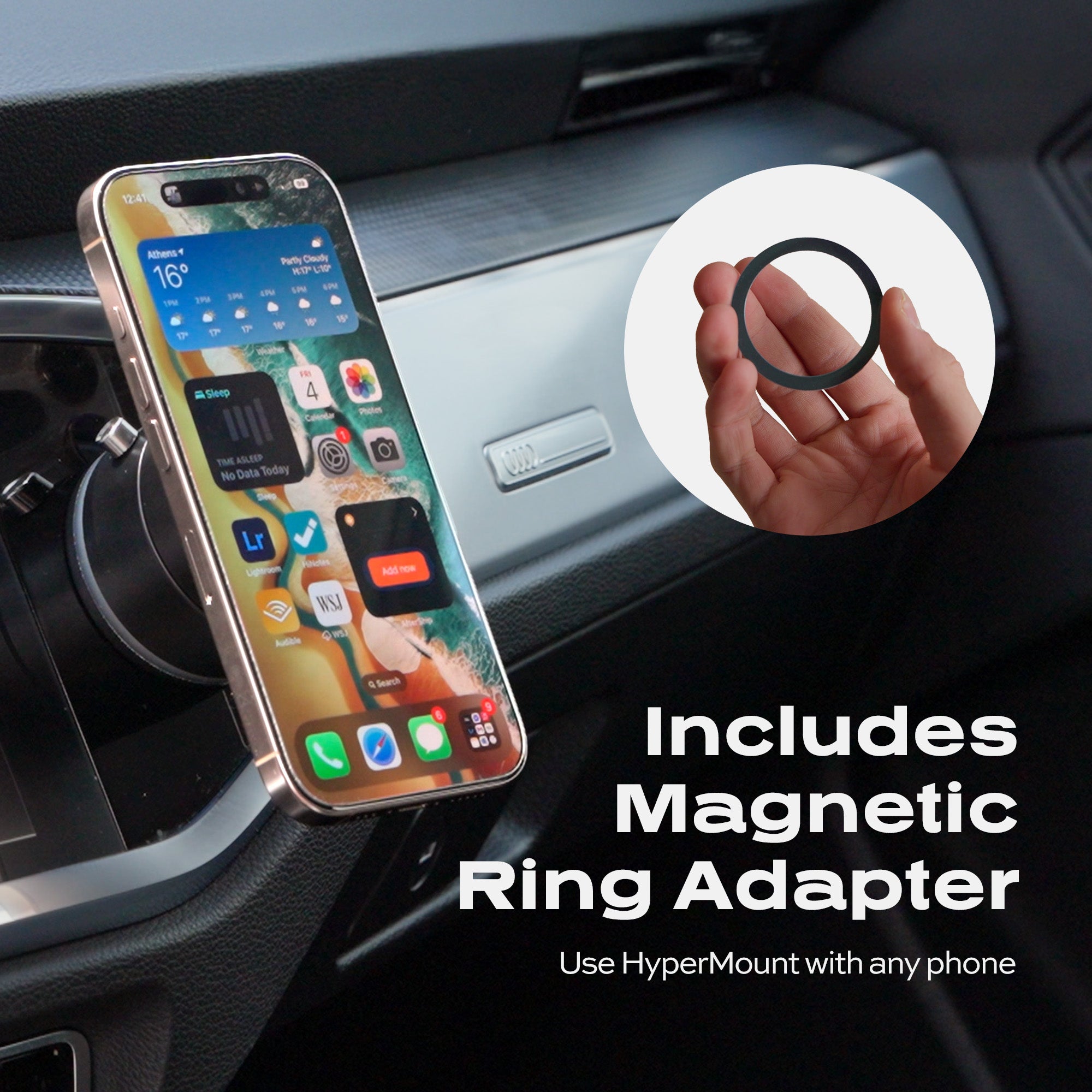 HyperMount | Vacuum Car Mount | Compatible with All Smart Phones | iPhone or Android LP