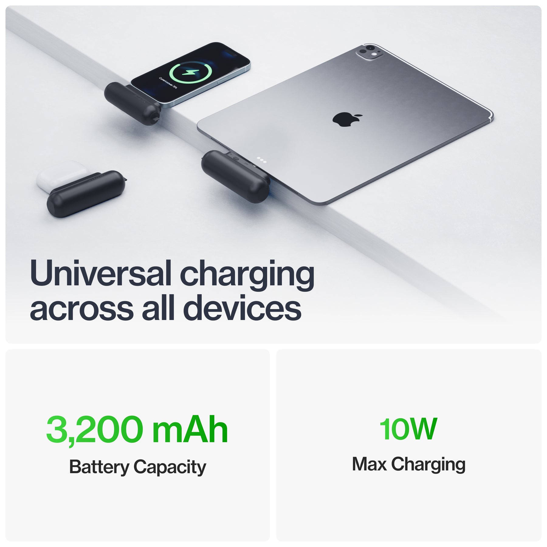 Snap-N-Charge Universelle magnetische Powerbank 