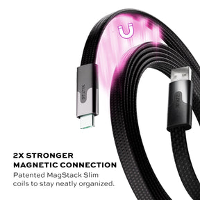 MagStack® Slim | Tangle-Free Magnetic Nylon | Charge & Data Cable