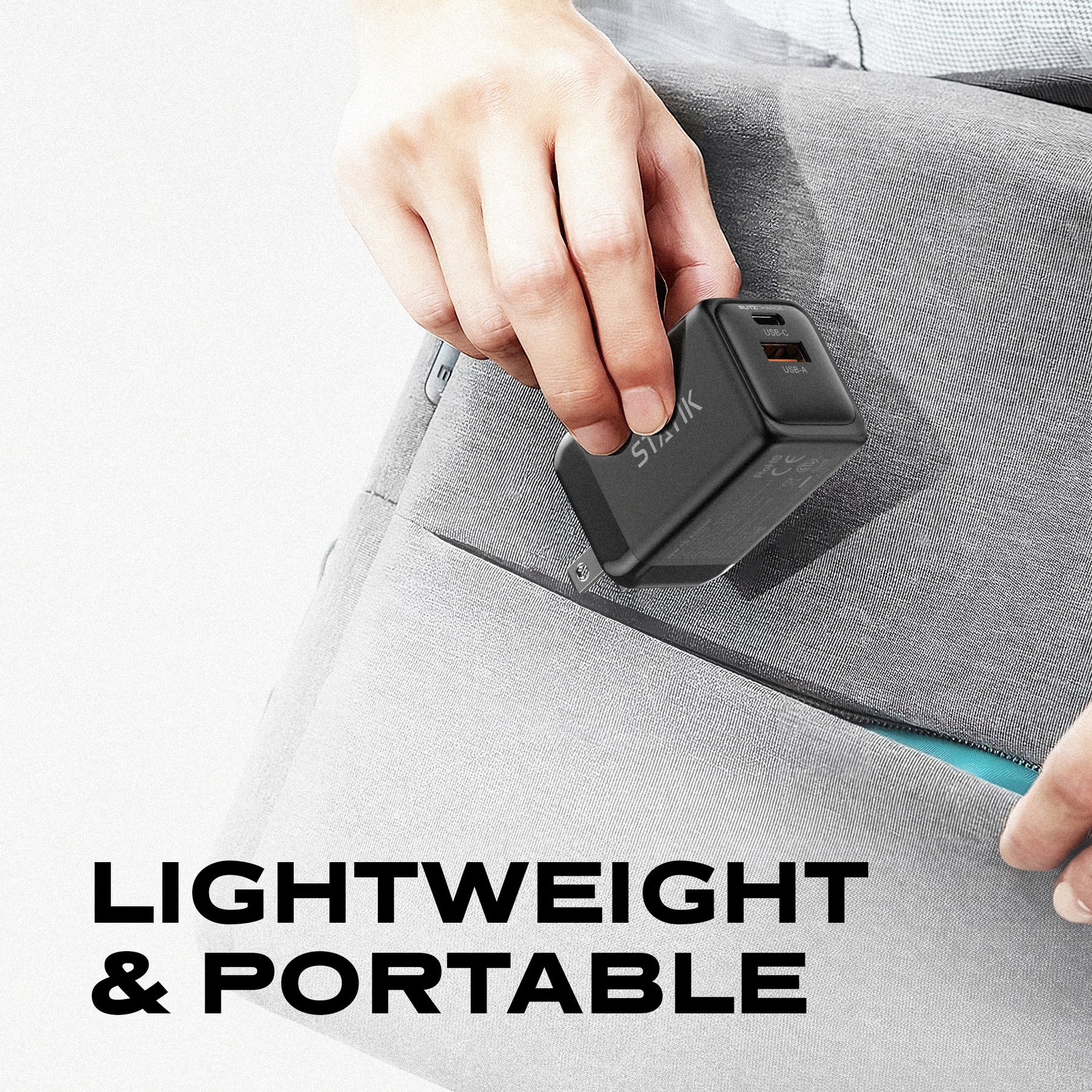 45 W GaN BlitzCharge Dual-Netzteil | 2 Ports Wandladegerät | Universell und kompakt 