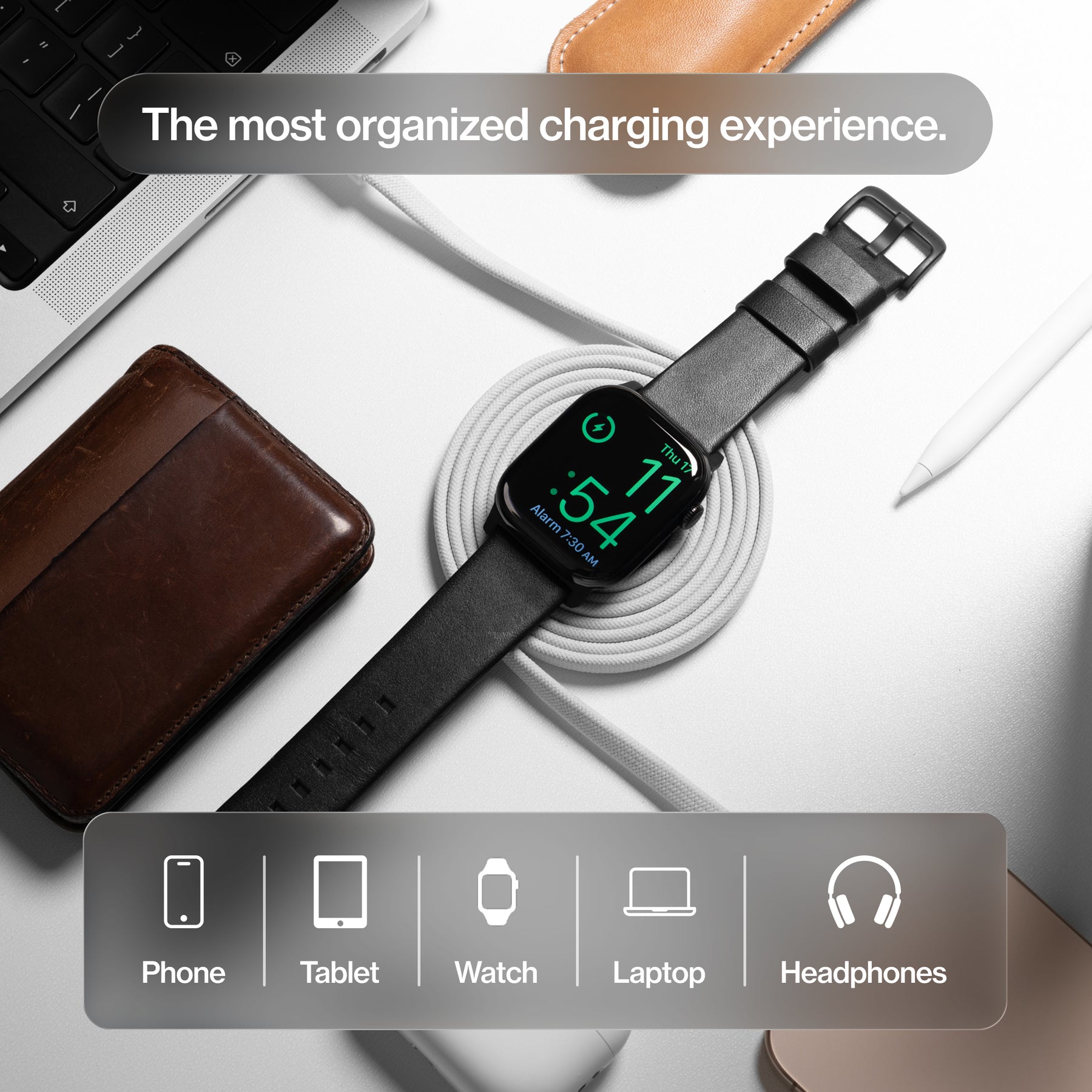 MagStack® Duo | 2-in-1 Wireless Apple Watch Charger & USB-C Cable