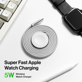 MagStack® Slim For Apple Watch | USB-C Apple Watch Cable | Tangle-Free Magnetic Nylon | 3ft