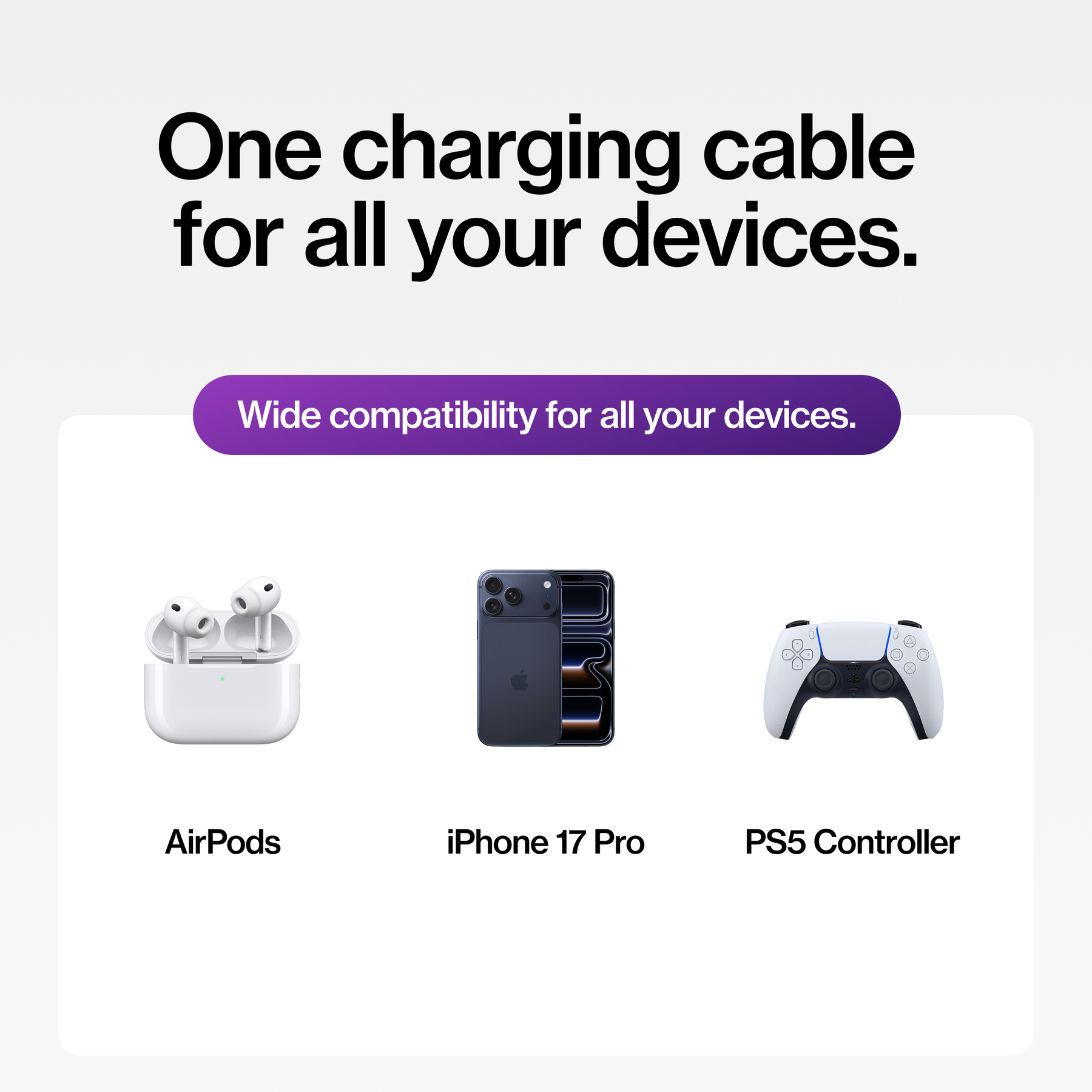 MagStack® Pro | Fast Charge & Data Cable | Tangle-Free Magnetic Nylon