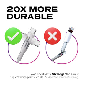 PowerPivot® Pro White | Fast Charge 100W Compatible | Data Transfer