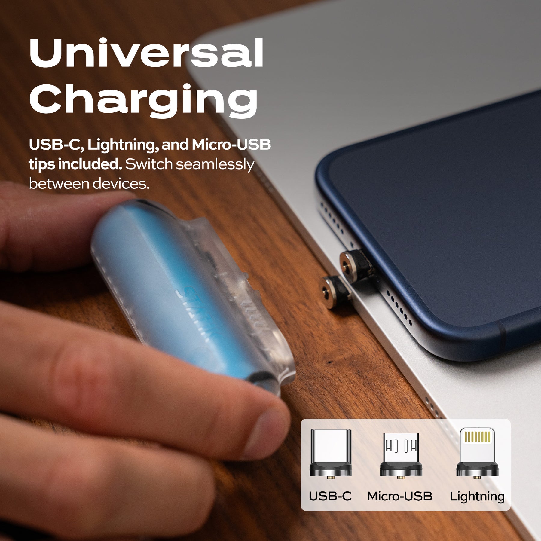 Snap-N-Charge Universelle magnetische Powerbank 