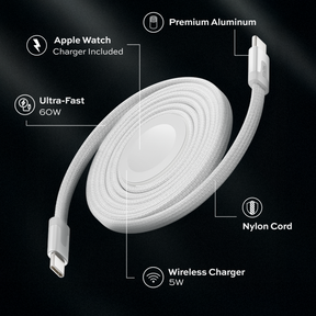 MagStack® Duo | 2-in-1 Wireless Apple Watch Charger & USB-C Cable