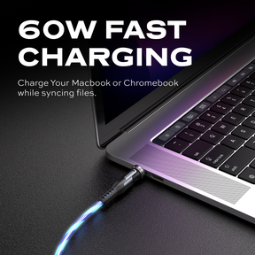 PowerPivot® GloBright® Pro | USB-C to USB-C | Rotating head - Data & Fast Charge | 6.6ft (2m)