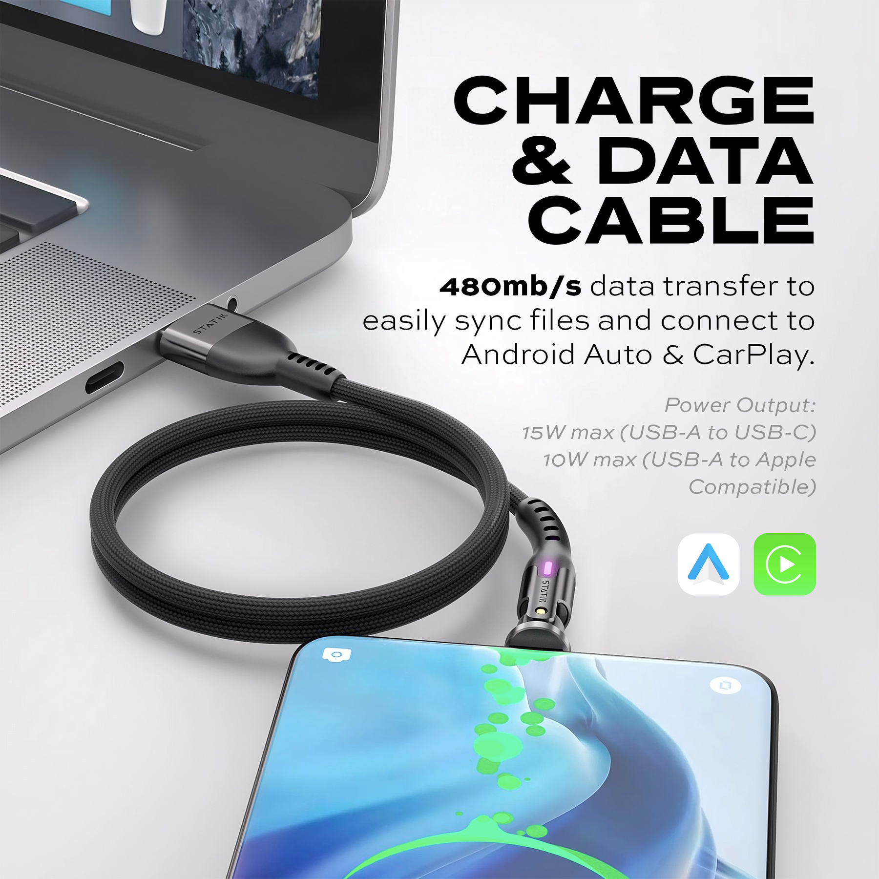 PowerPivot® | Charging & Data Transfer Cable | Rotating Head