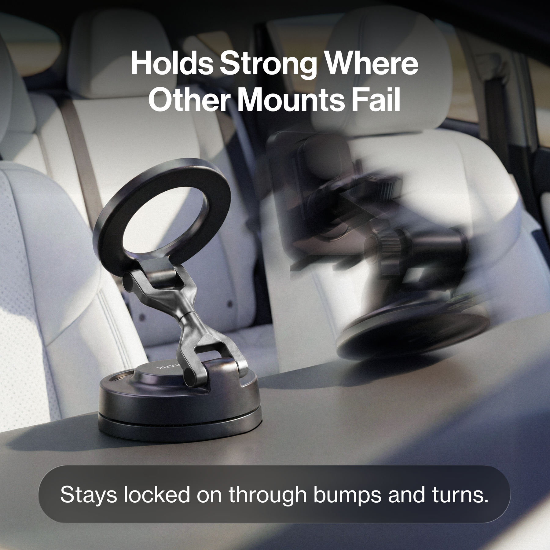 HyperMount (Gen 3)  | Vacuum Car Mount | Compatible with All Smart Phones | iPhone or Android