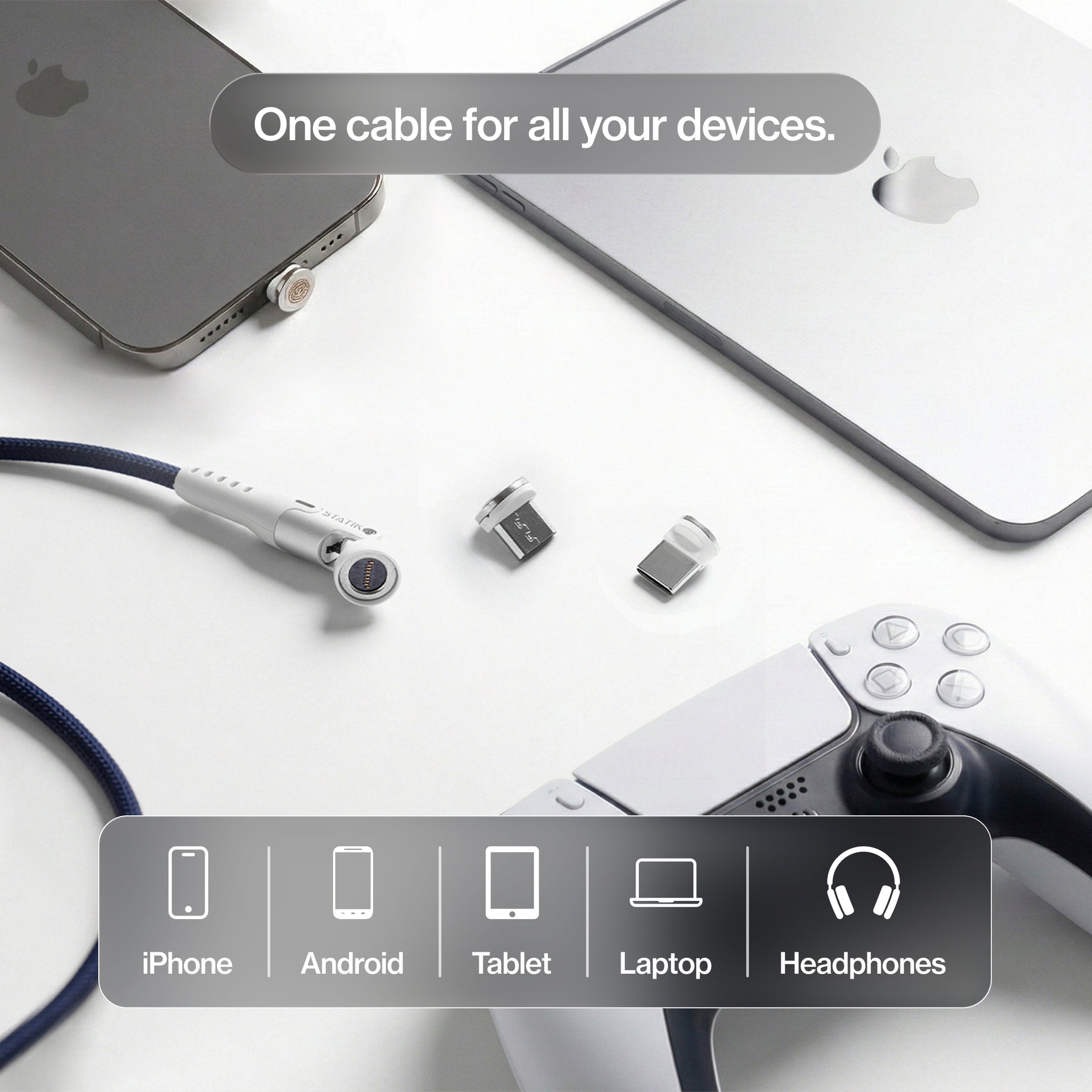 スタティック 360 プロ | 100W ユニバーサル充電ケーブル