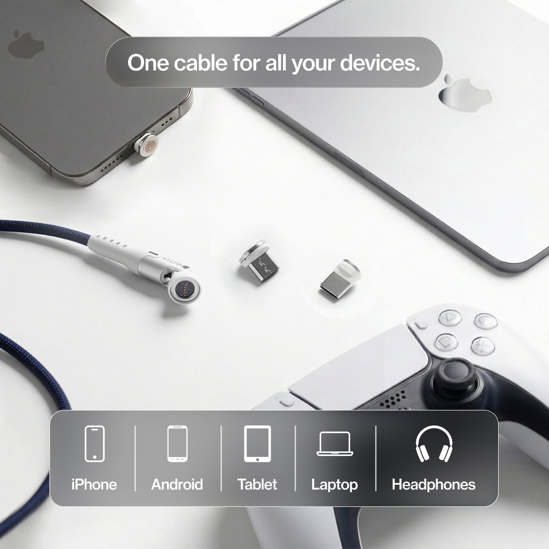 スタティック 360 プロ | 100W ユニバーサル充電ケーブル