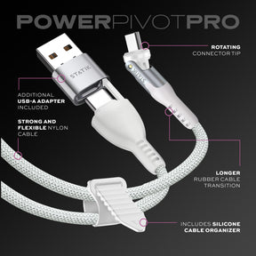 PowerPivot® Pro White | Fast Charge 100W Compatible | Data Transfer