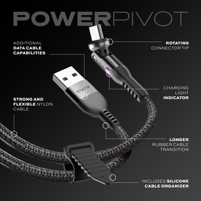 PowerPivot® | Charging & Data Transfer Cable | Rotating Head