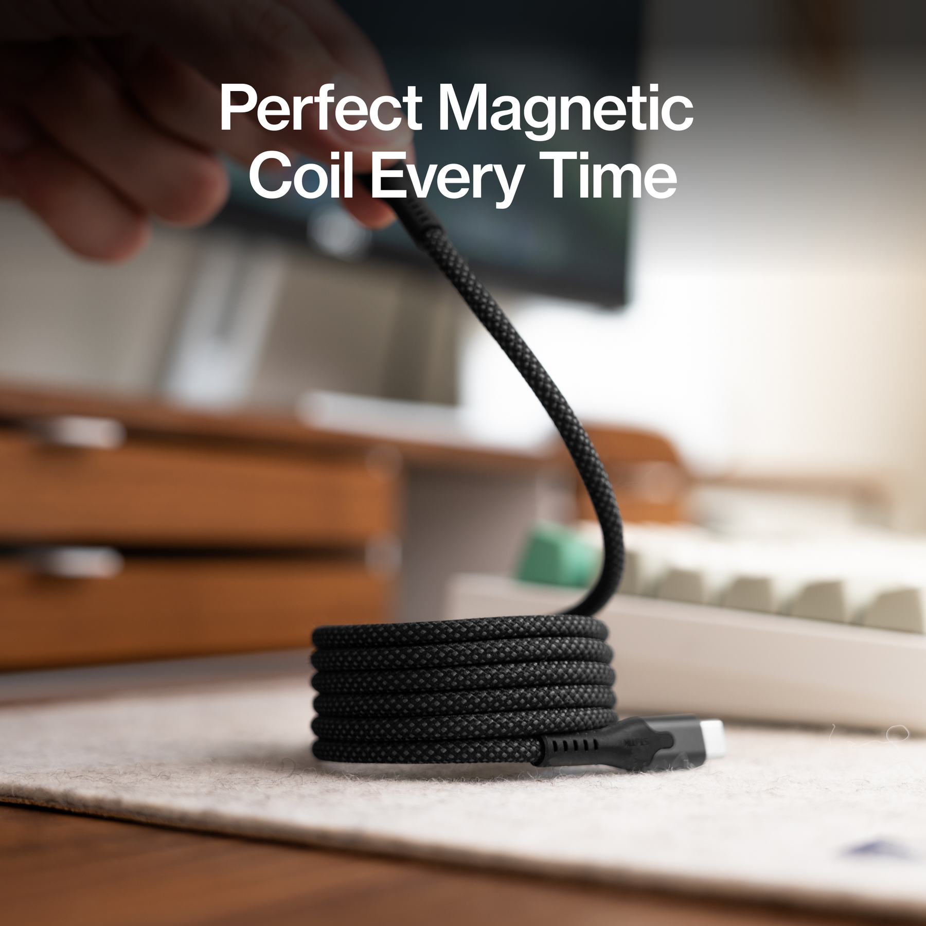 MagStack® Pro | Fast Charge & Data Cable | Tangle-Free Magnetic Nylon