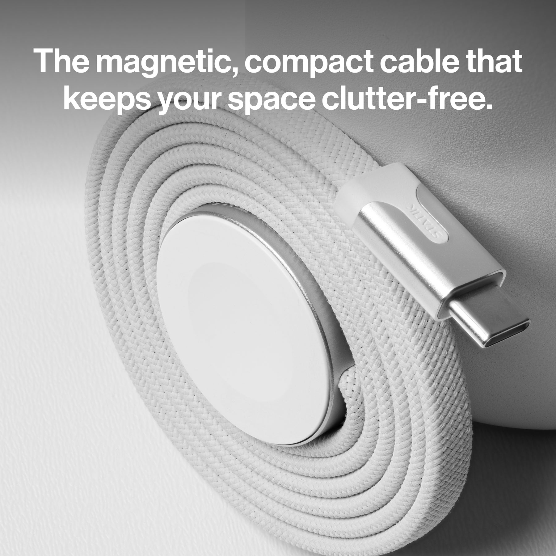 MagStack® Slim For Apple Watch | USB-C Apple Watch Cable | Tangle-Free Magnetic Nylon | 3ft