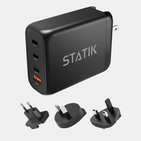 100W GaN Charger Global | Includes 3 International Plug Adapters (EU, UK, AU)