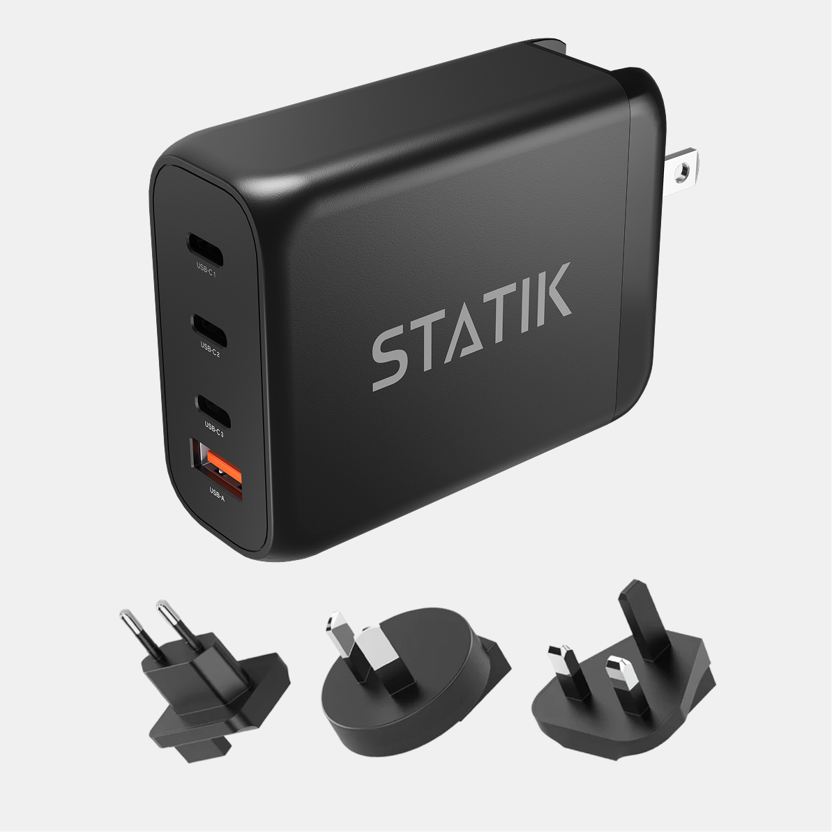 100W GaN Charger Global | Includes 3 International Plug Adapters (EU, UK, AU)