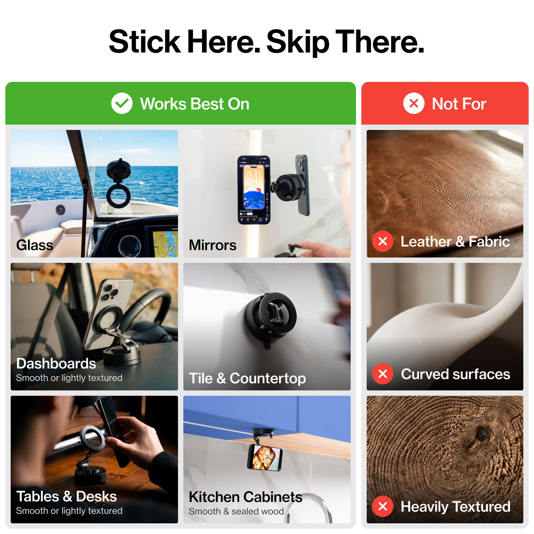 HyperMount (Gen 3)  | Vacuum Car Mount | Compatible with All Smart Phones | iPhone or Android