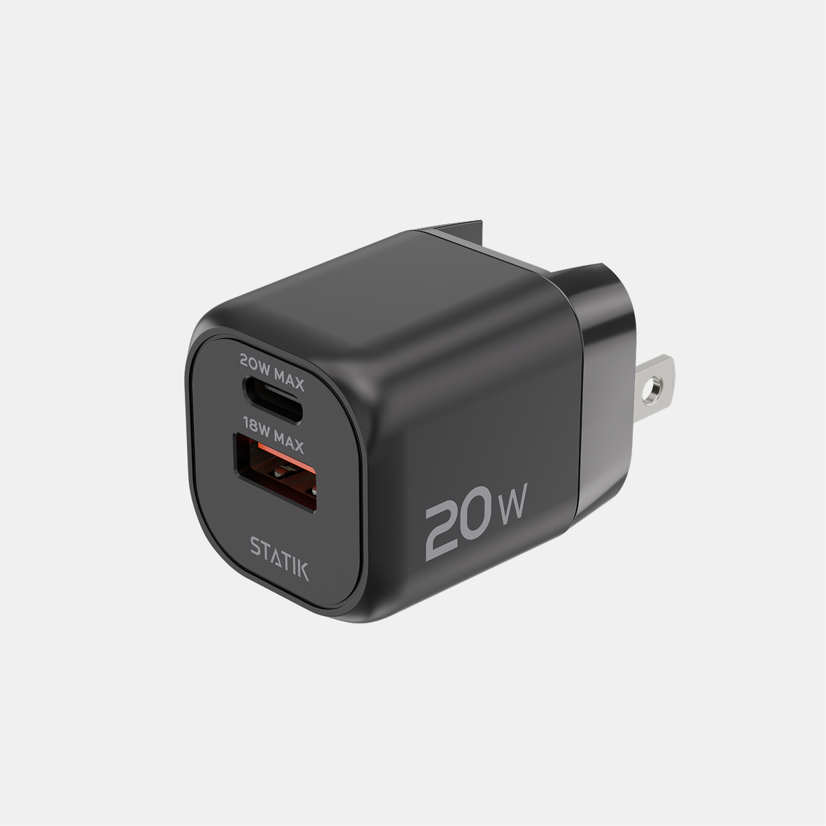 20W GaN Power Adapter | 2 Port Wall Charger | Universal & Compact
