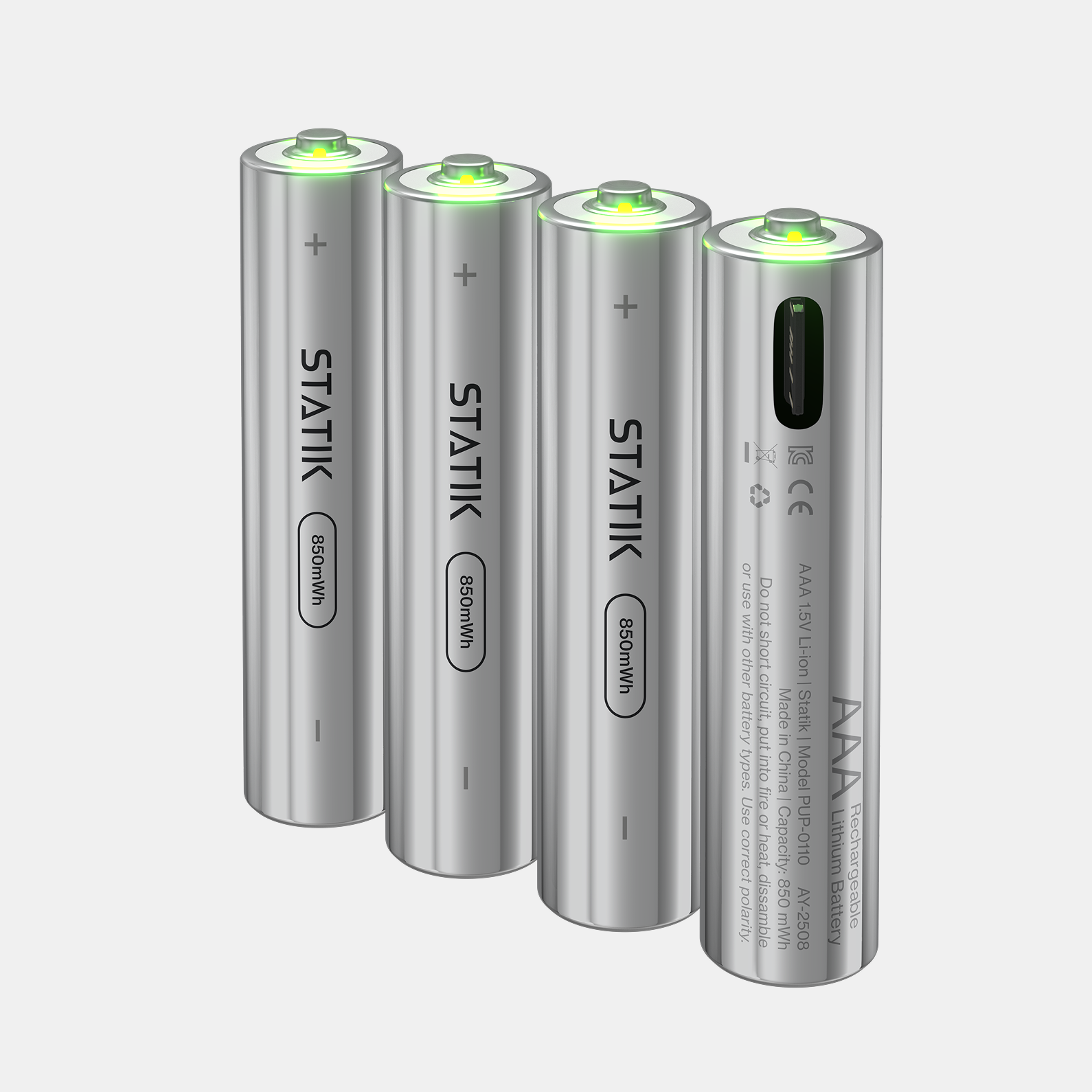 Rechargeable AAA Batteries | 4 Pack