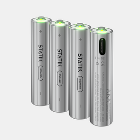 Rechargeable AAA Batteries |  4 Pack | USB-C Rechargeable