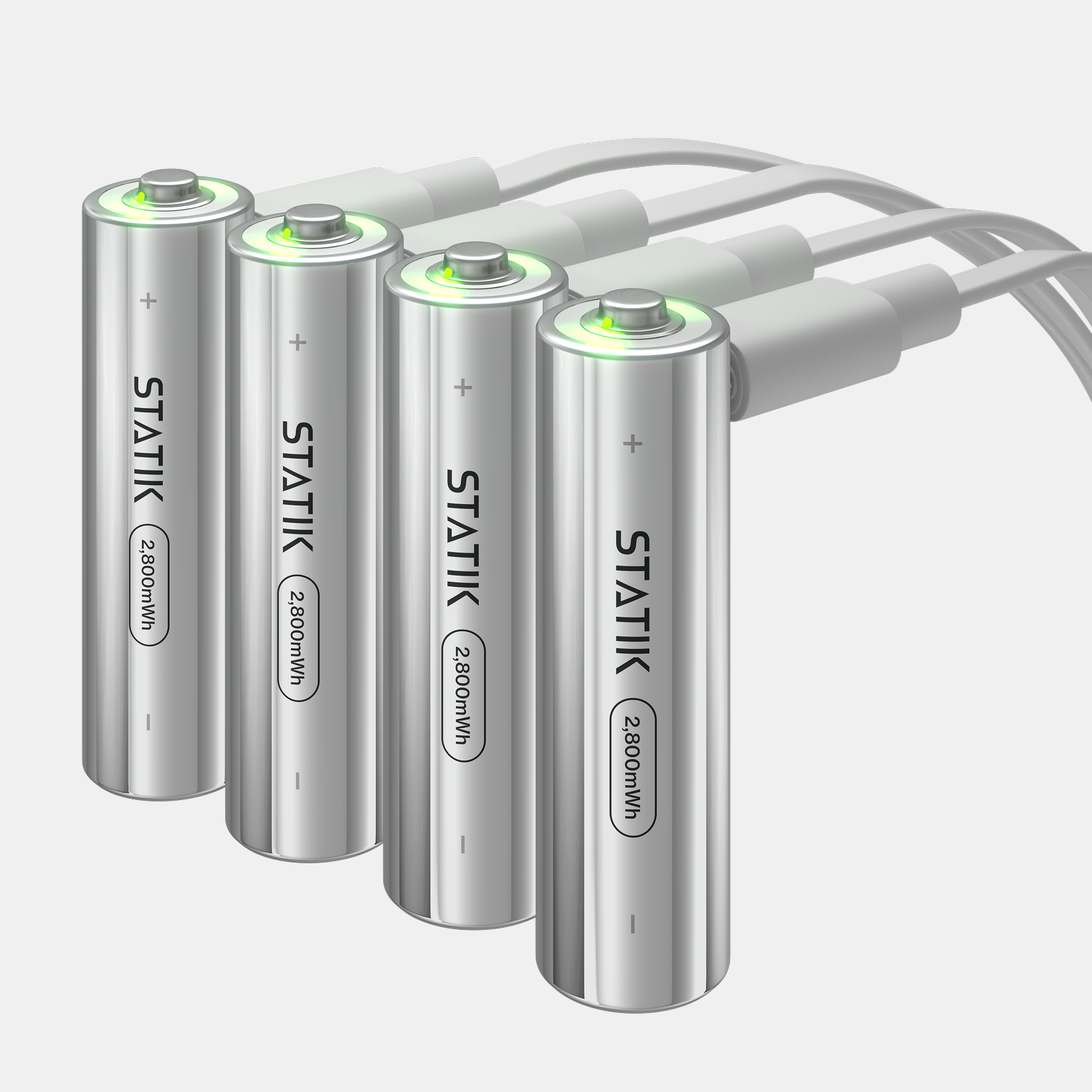 Rechargeable AA Batteries |  4 Pack | USB-C Rechargeable