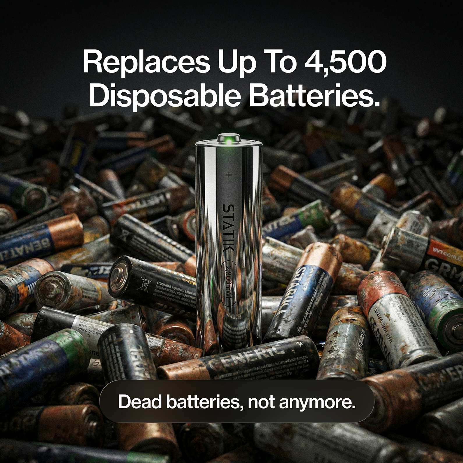 Rechargeable AA Batteries |  4 Pack | USB-C Rechargeable