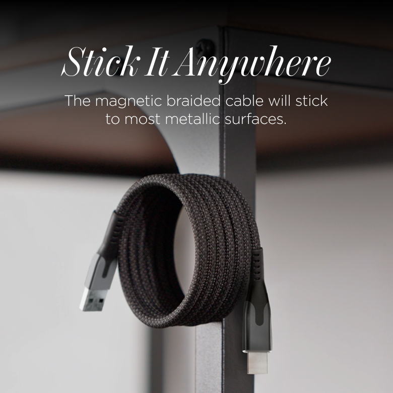 MagStack® | Tangle-Free Magnetic Nylon | Charge & Data Cable LP3