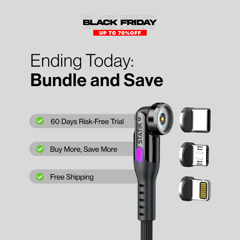Statik® 360 | 3-in-1 Universal Rotating Charging Cable