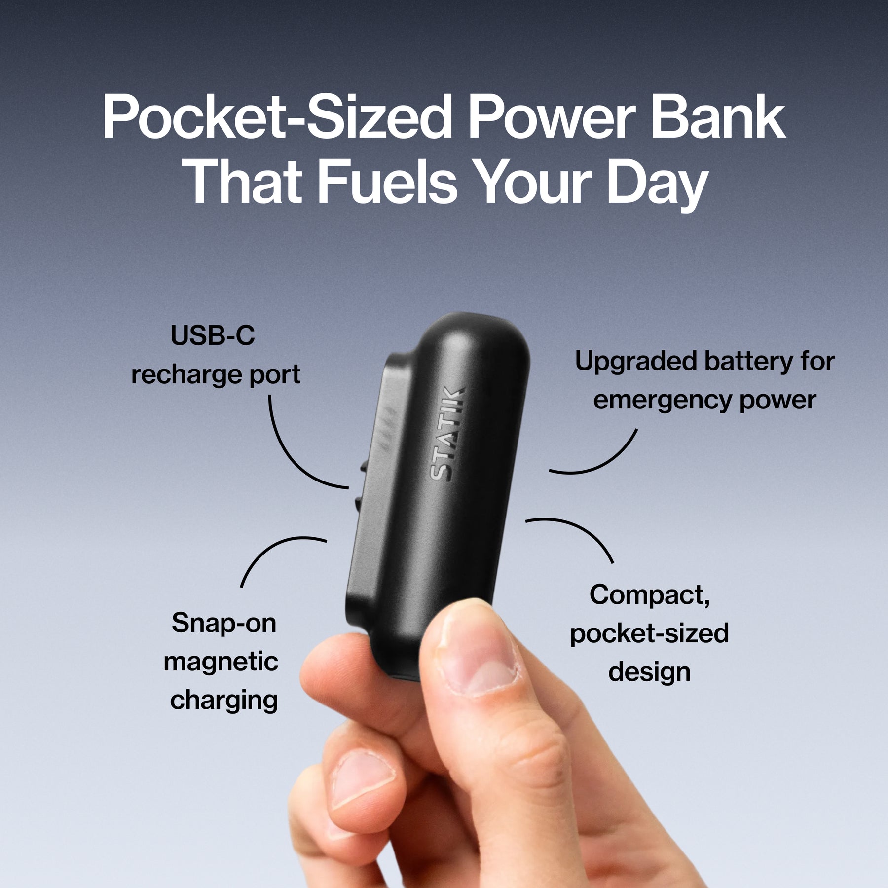 Snap-N-Charge + Free Statik 360 | Black