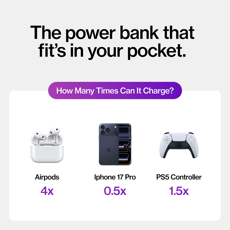 Snap-N-Charge Universelle magnetische Powerbank 