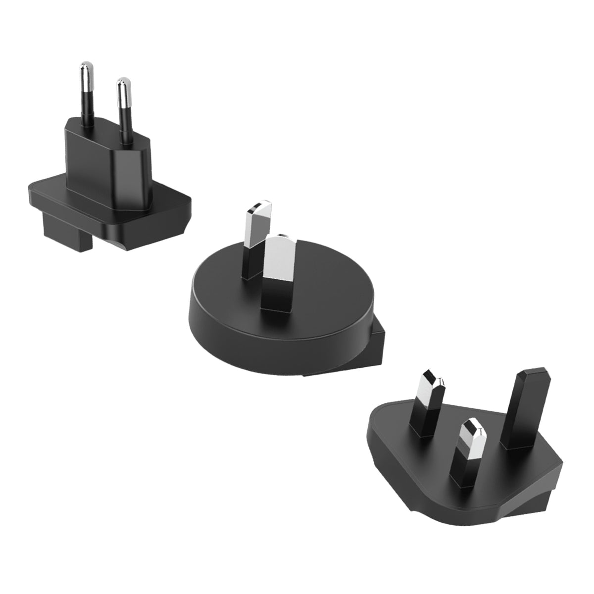 STATIK Global Travel Plug Set | 3 International Adapters for STATIK GaN Chargers