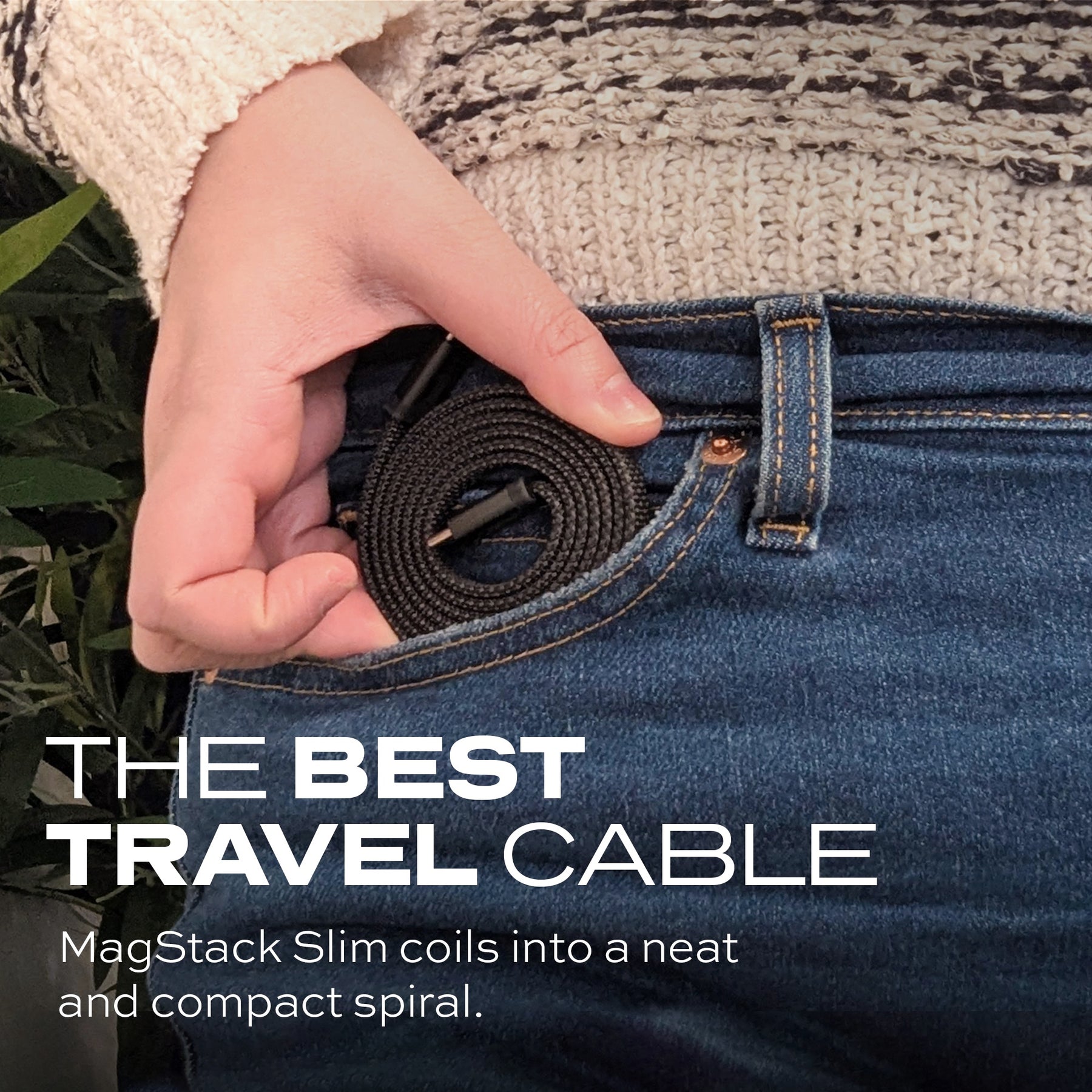 MagStack® Slim Pro | Tangle-Free Magnetic Nylon | Fast Charging Data Cable