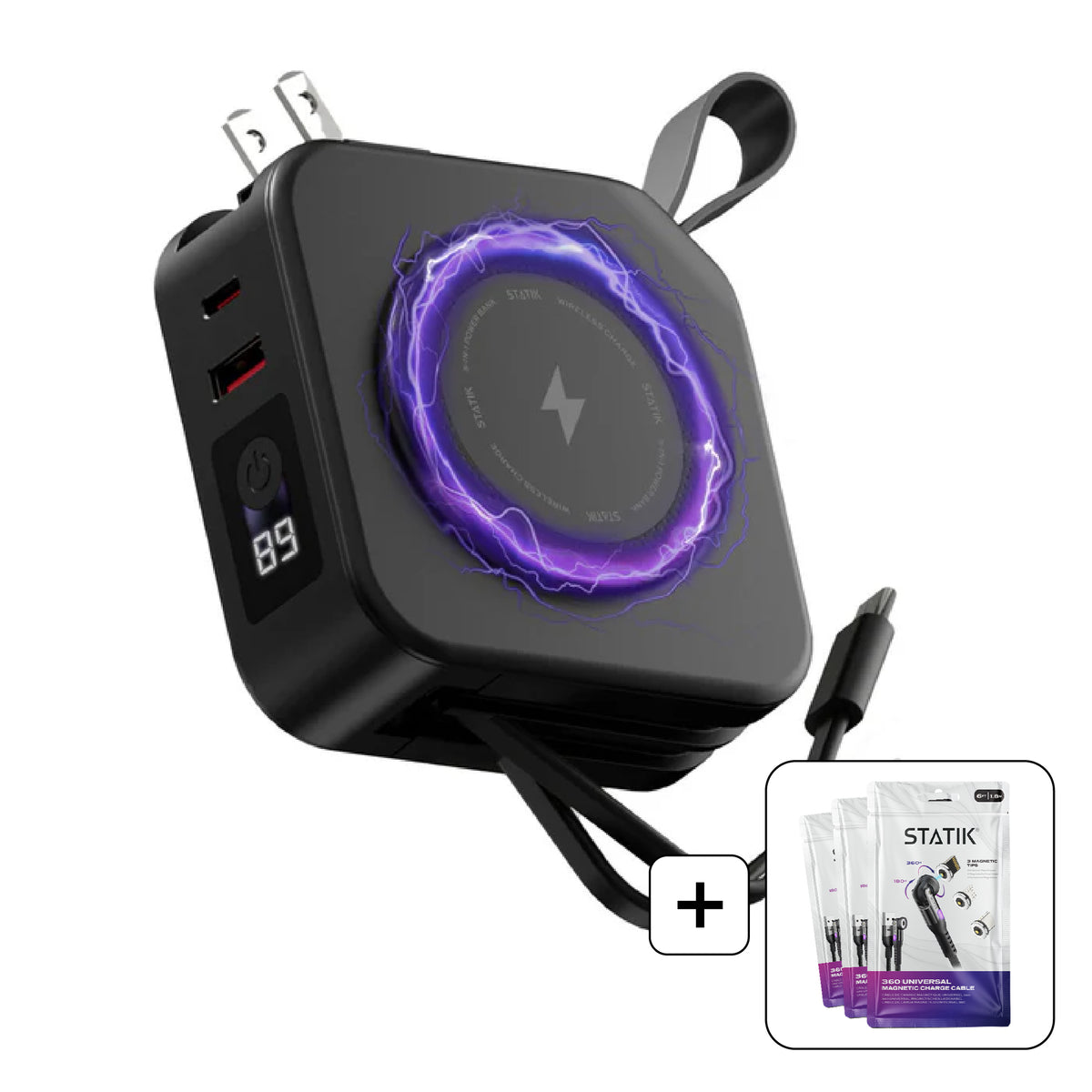 3x STATIK 360 + SmartCharge PowerBank-Charger