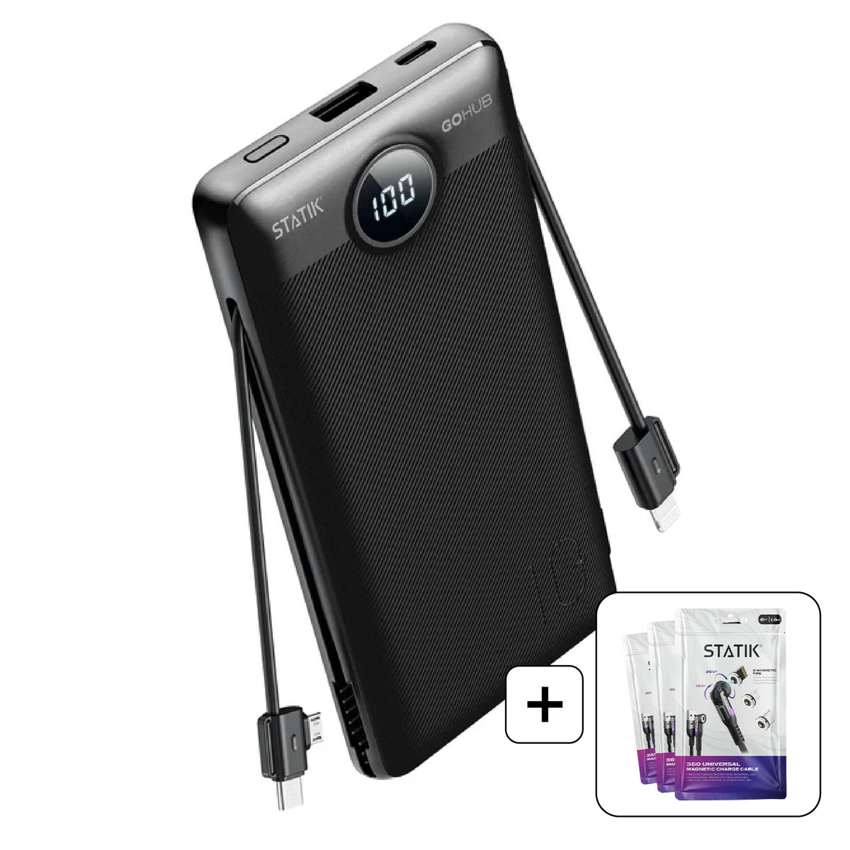 3x STATIK 360 + GoHub® Power Bank