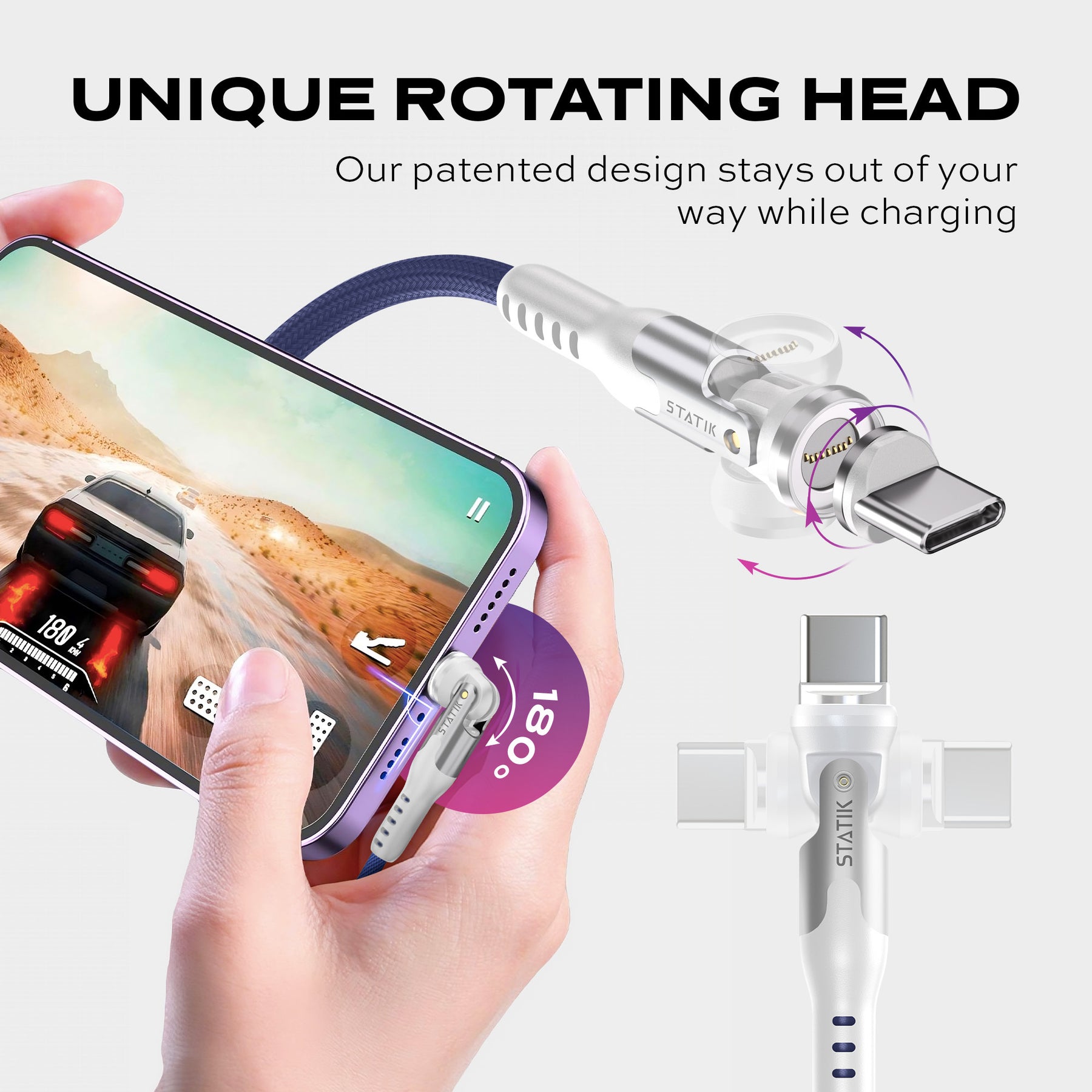 スタティック360 |ユニバーサル磁気充電ケーブル