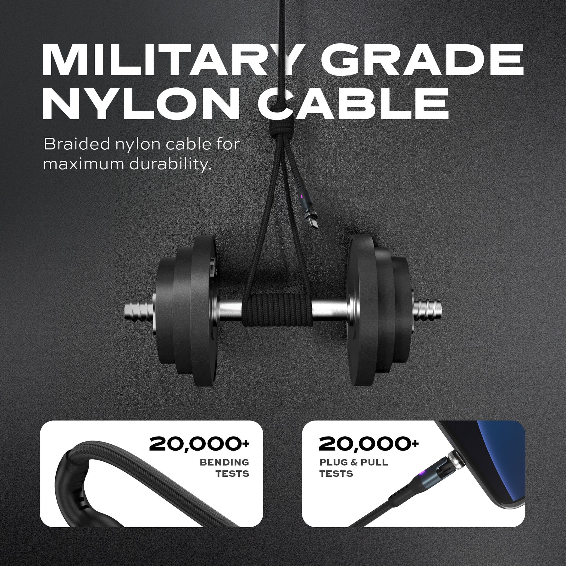 Statik® 360 Pro | 100W Universal Charge & Data Cable LP | UP