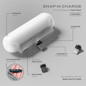 Snap-N-Charge Universelle magnetische Powerbank 