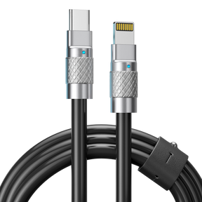 ツモチャージ | 100W シリコン充電ケーブル |黒