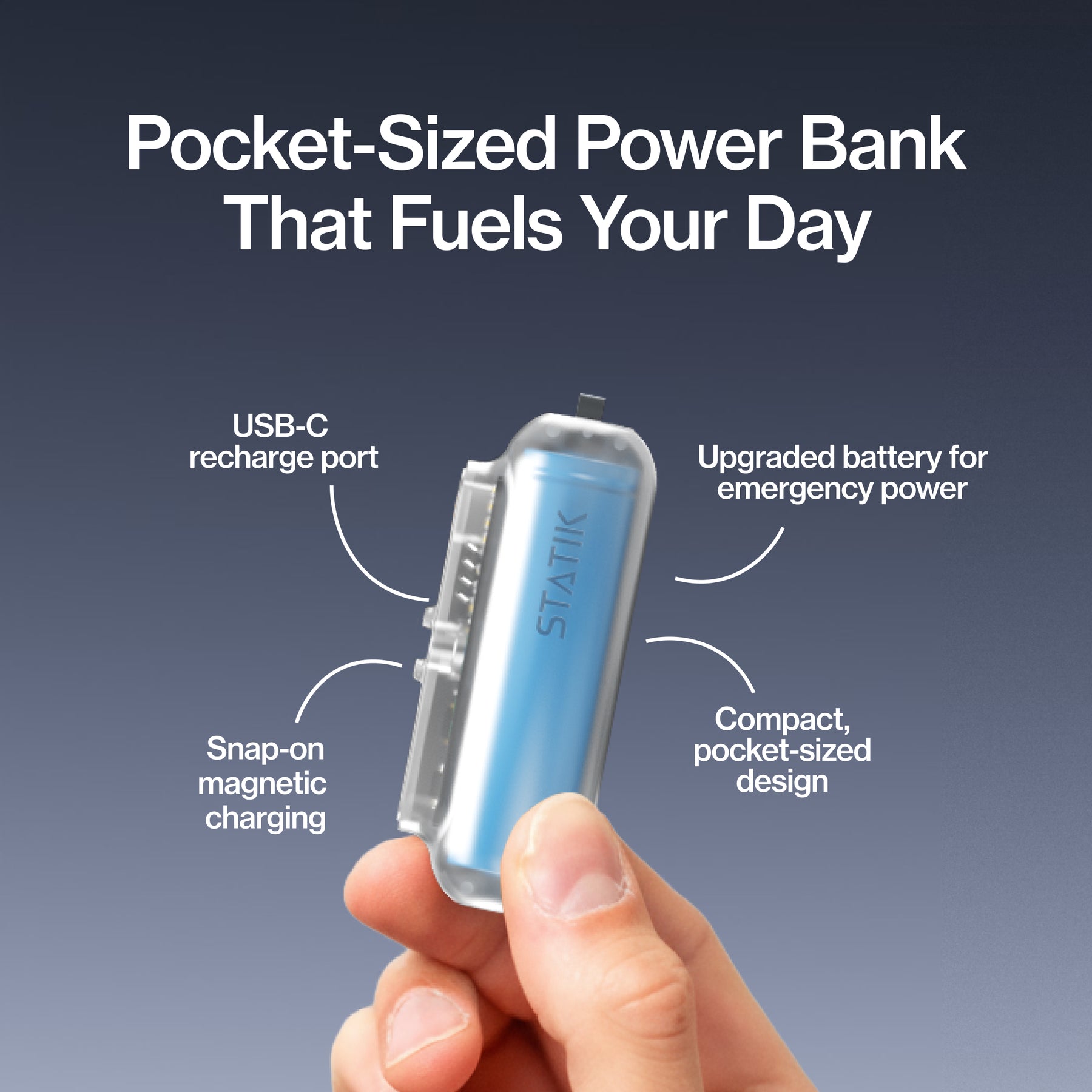 Snap-N-Charge® | Universal Magnetic Power Bank