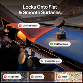 HyperMount (Gen 2) | Vacuum Car Mount | Compatible with All Smart Phones | iPhone or Android