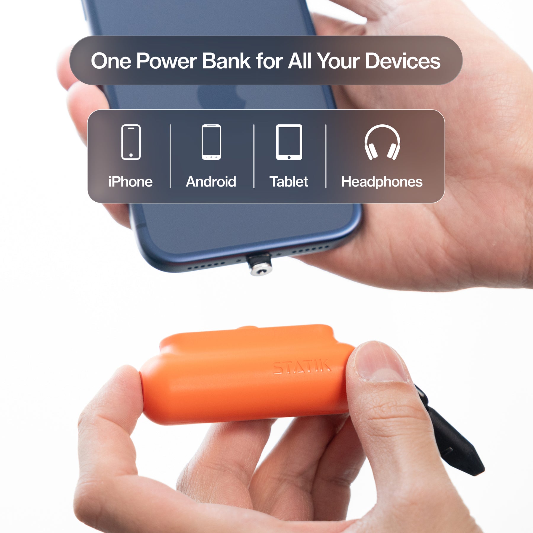Snap-N-Charge® | Universal Magnetic Power Bank