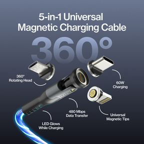GloBright® 360 Pro | Universal Magnetic Charge & Data Cable