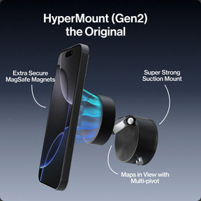 HyperMount | Vacuum Car Mount | Compatible with All Smart Phones | iPhone or Android